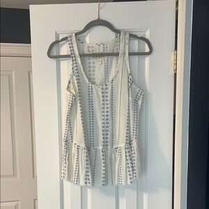 Current/Elliott Blue and White Sleeveless Top
